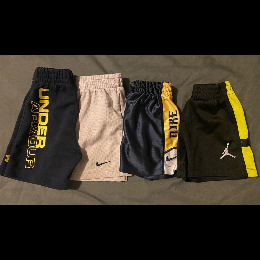Lot 4 Nike Jordan Under Armour Basketball Shorts Size 12m 18m 6m
